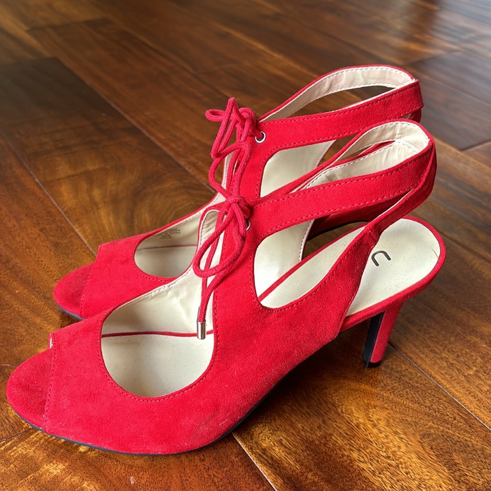 Sexy red laced heels